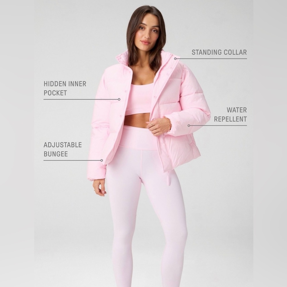 Fabletics: Soft Pink Essential Puffer - image 4